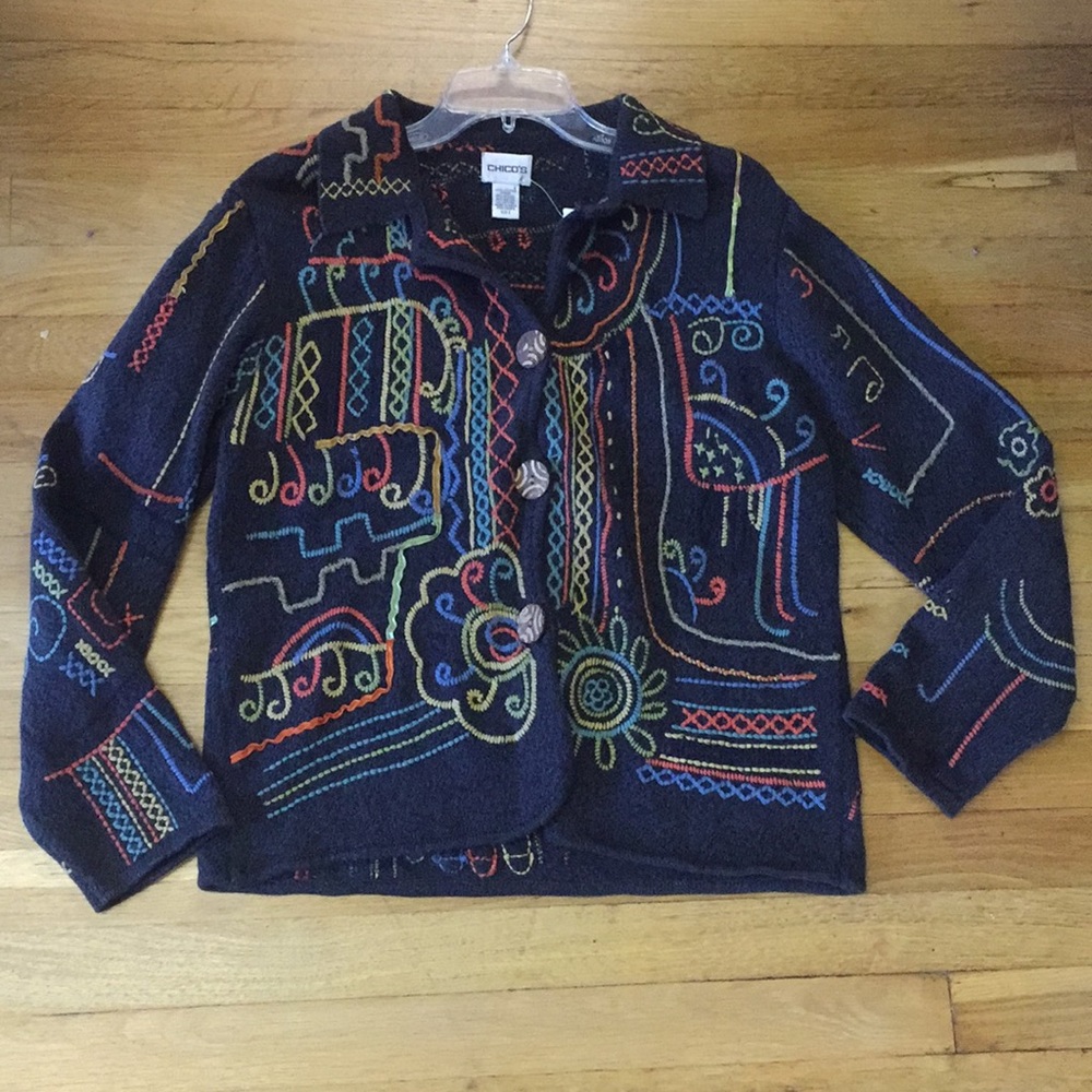 Chicos sweater jacket size 2